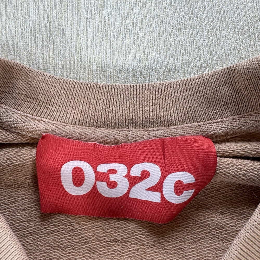 032C‎ WORKSHOP Men Swarovksi Crystal Embroidered Crew Neck Pullover Sweatshirt S - Picture 2 of 14